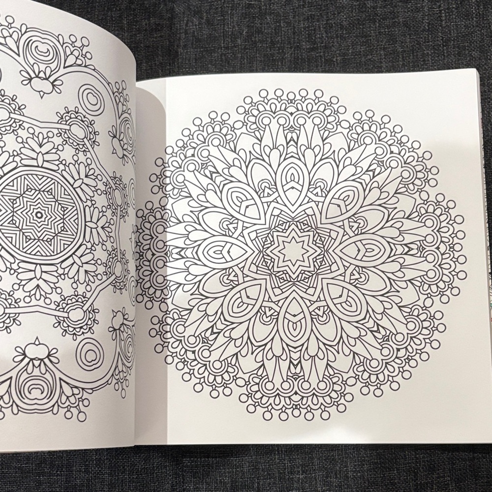 Mandala Meditation Coloring Book - Gold and White - Picture 2 of 5
